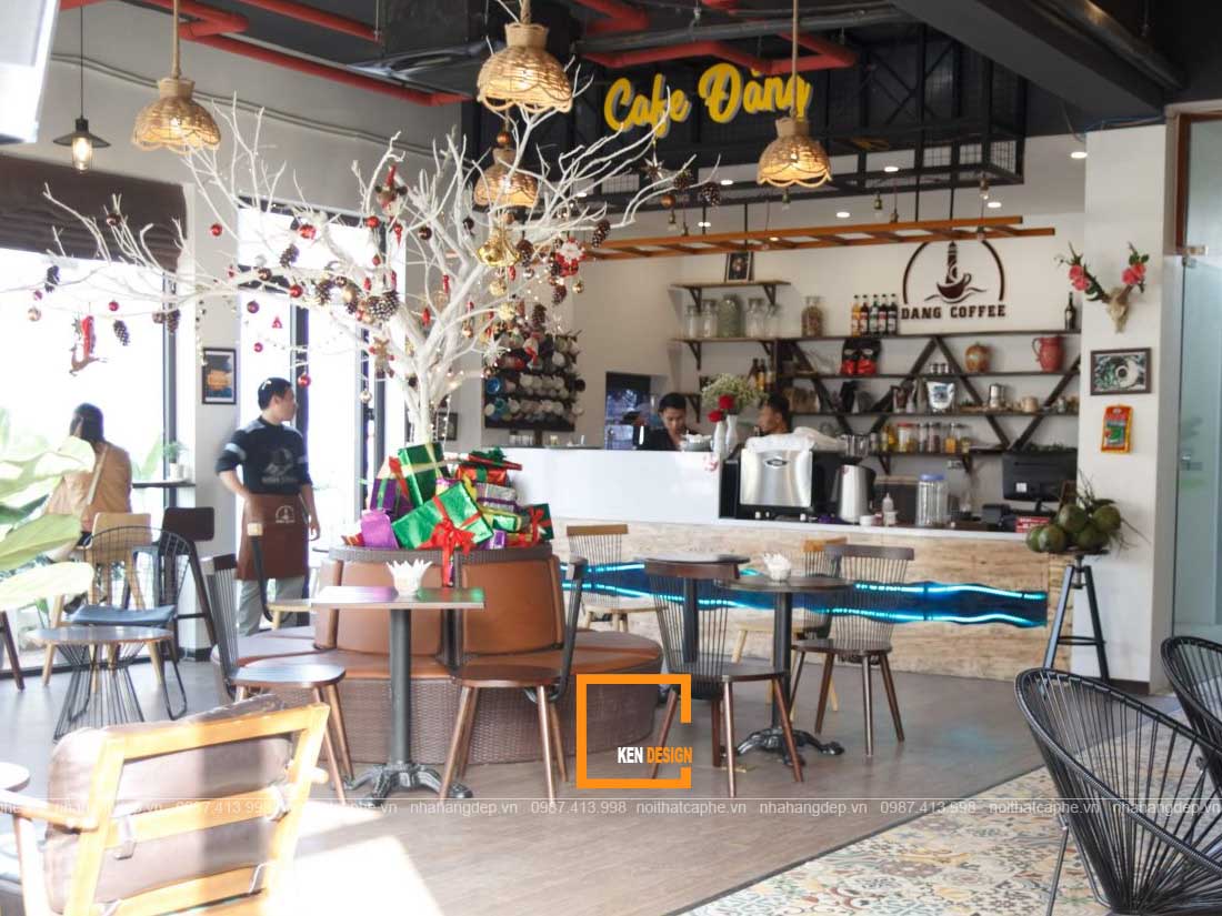 thiết kế quán cafe phong cách hiện đại